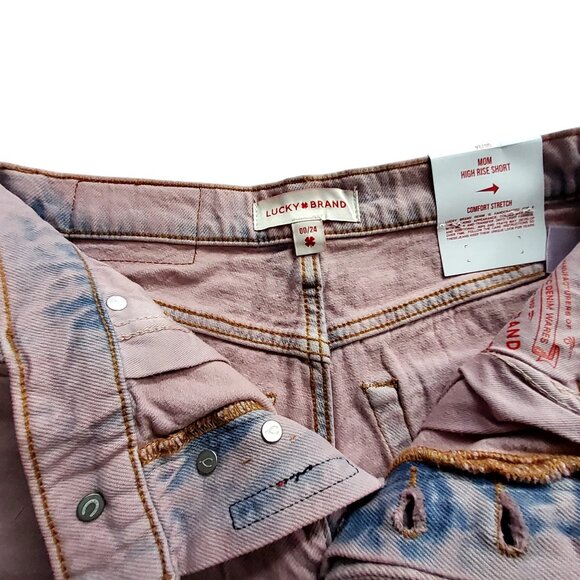 Lucky Brand Pink Cutoff Denim Shorts W/ Responsible Fabric  SZ 24 Button Closure - Picture 10 of 13